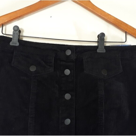 BLUE SPICE High Waist black CORDUROY SKIRT Size 7 - Picture 4 of 4